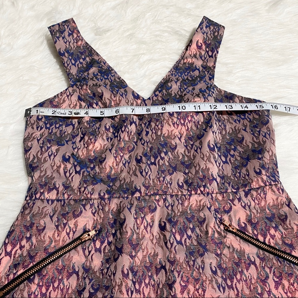 TOPSHOP Fire Flame Print Dress - Picture 7 of 11
